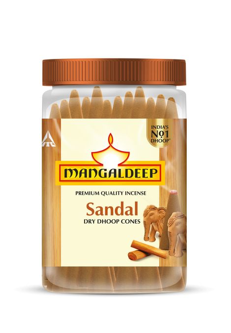 Mangaldeep Dry Dhoop Cones - Sandal