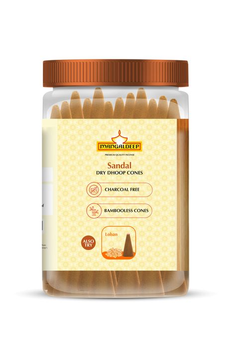 Mangaldeep Dry Dhoop Cones - Sandal