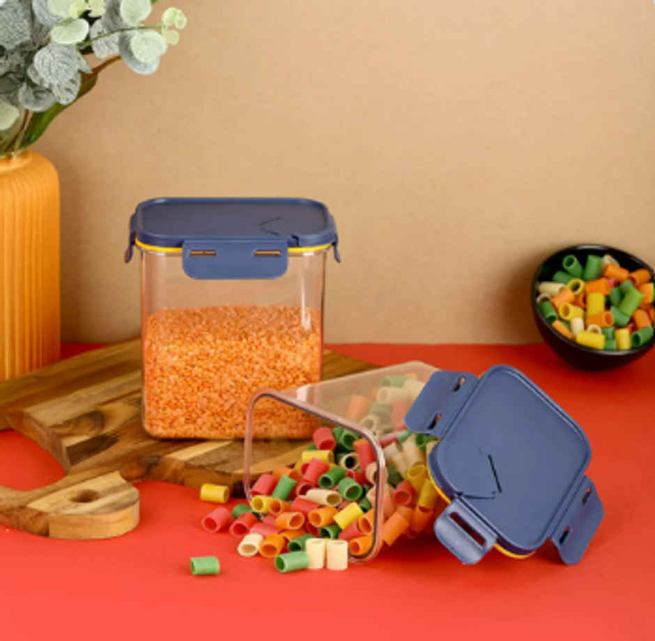 YELLOCUT Plastic Container Set | Transparent - 1100 ml