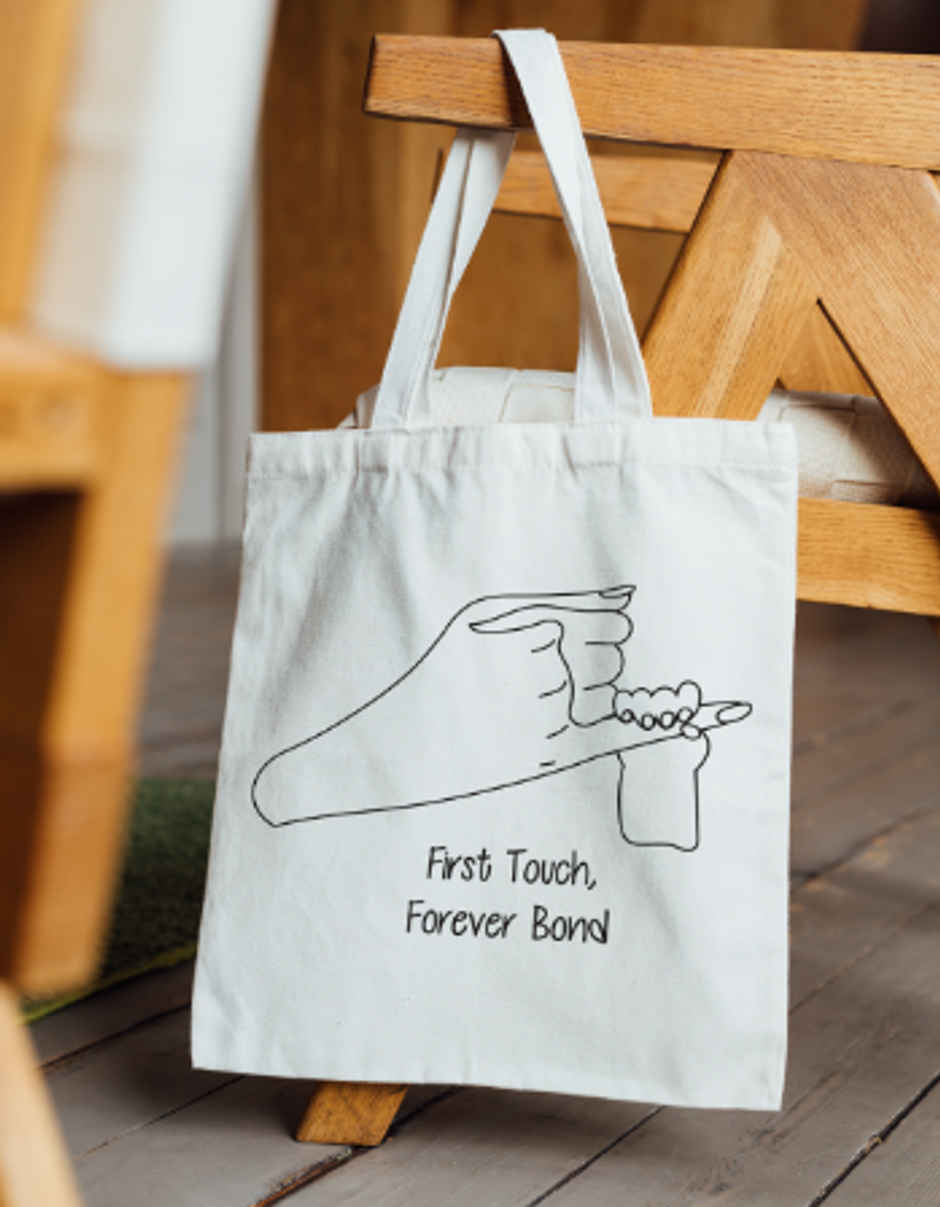 First Touch Forever Bond Tote Bag | Mad Over Print