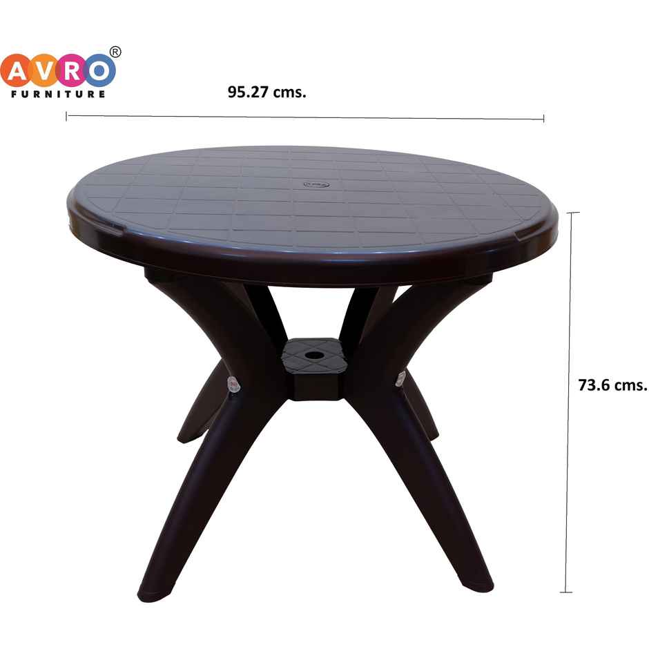 Avro Furniture Alfa Round Plastic Table-Brown