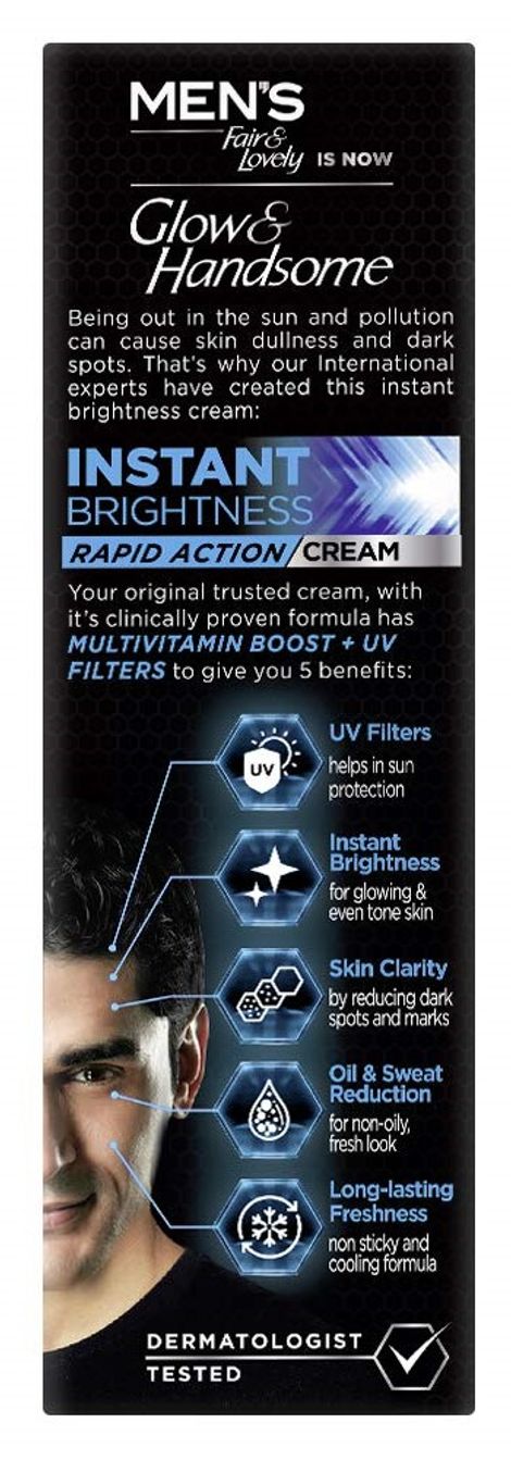 Glow & Handsome Instant Brightness Cream
