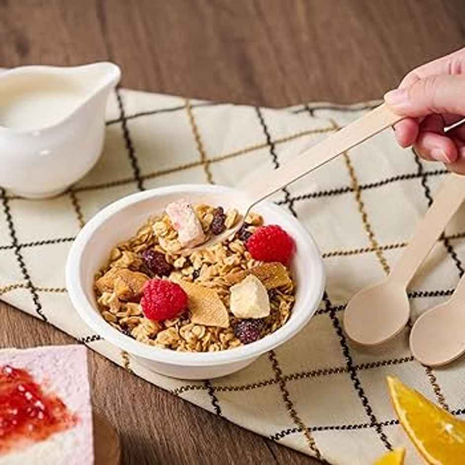 Ezee Wooden Disposable Dinner & Party Spoon | 6 Inch