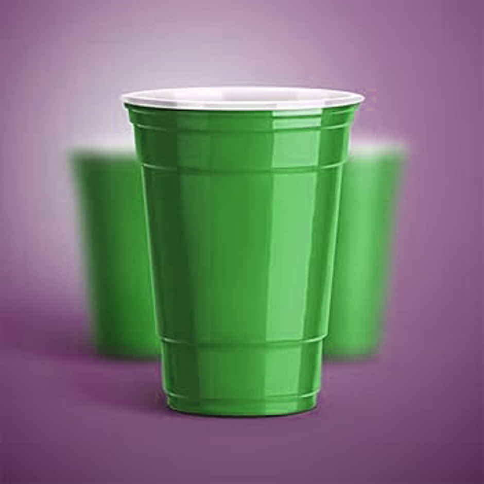 Beer Pong Party Drinking Glasses | Pack of 10 | Green | Ezee