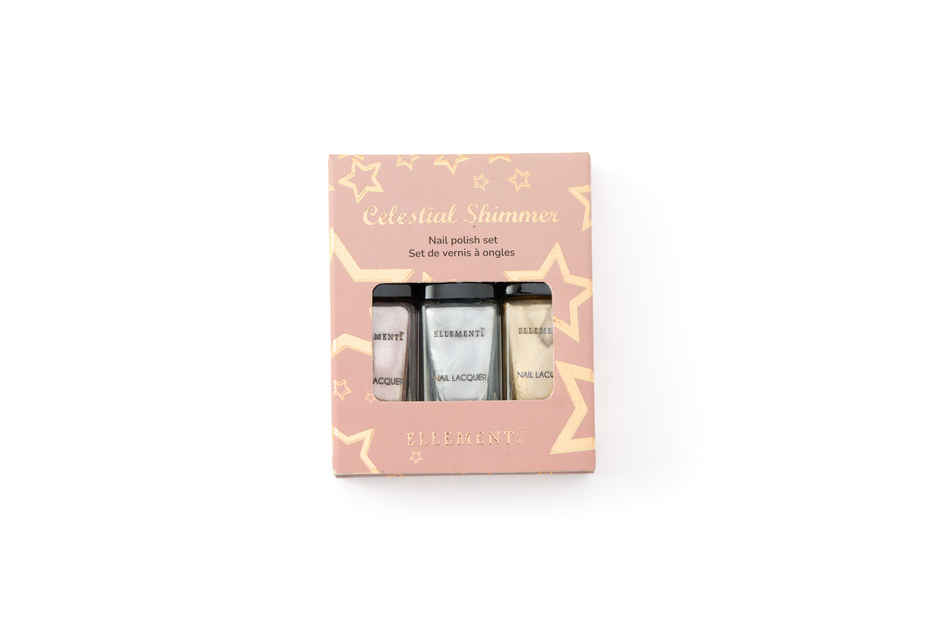 Ellement Co. Celestial Shimmer Nail Polish Kit | Shimmery Glam Shades | Long-Lasting Gloss