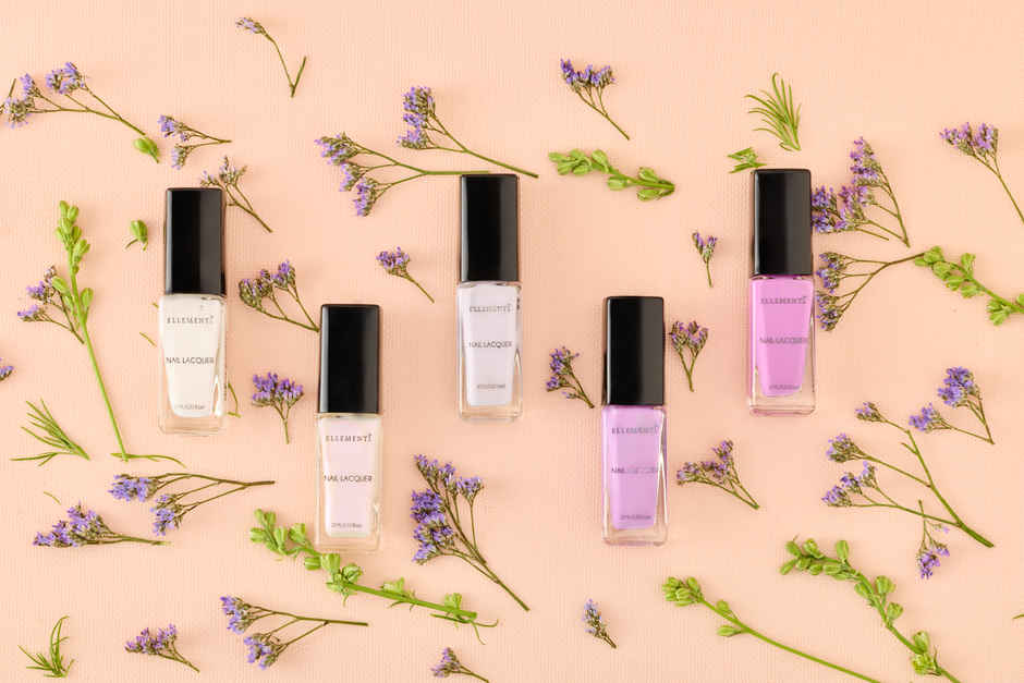 Ellement Co. Lavender Love Nail Polish Kit | Trendy Soft Pastel Shades | Glossy Finish | Quick Dry