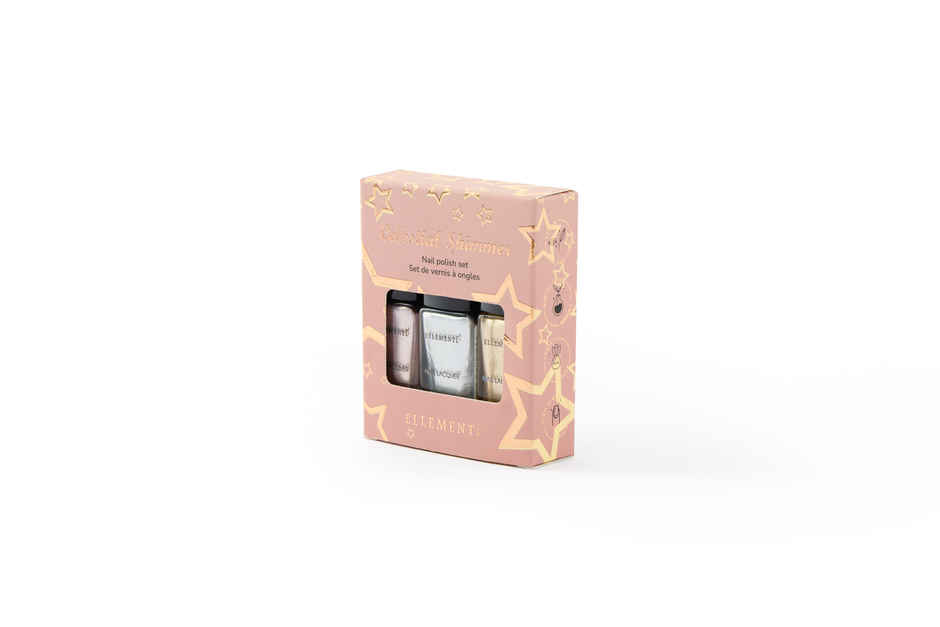 Ellement Co. Celestial Shimmer Nail Polish Kit | Shimmery Glam Shades | Long-Lasting Gloss