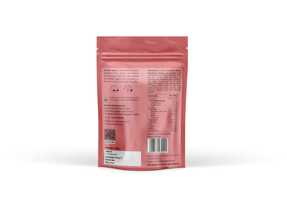 Earthen Story Organic Raw Sunflower Seeds