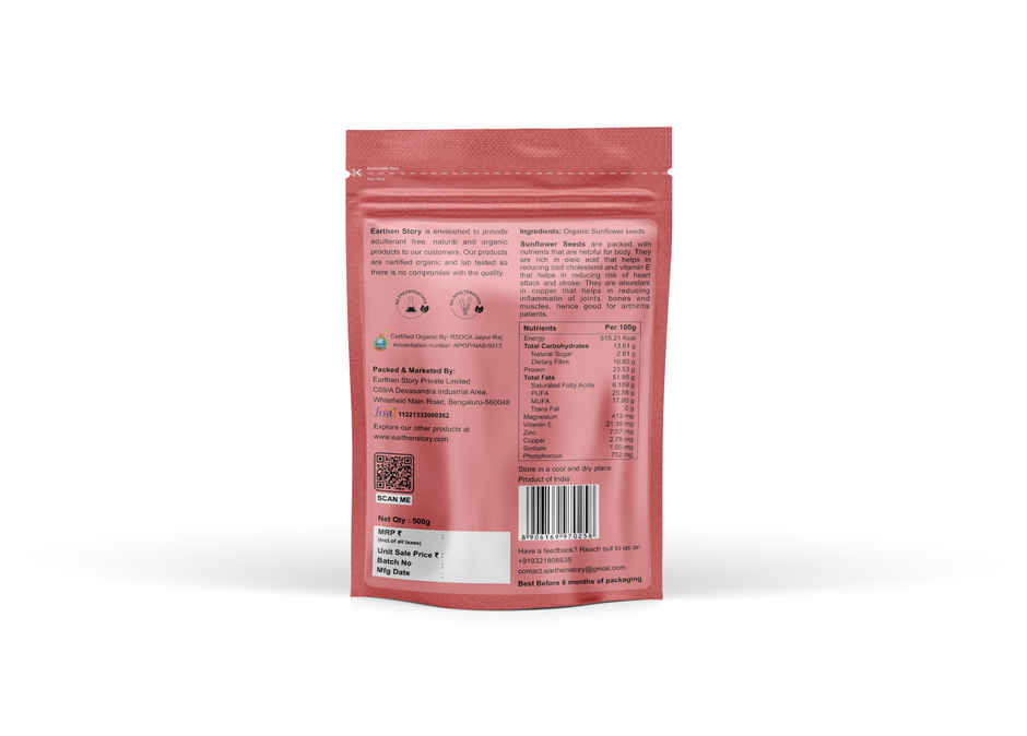 Earthen Story Organic Raw Sunflower Seeds