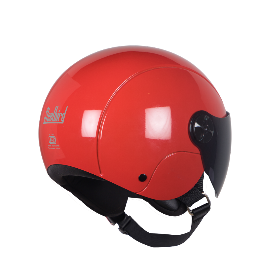 Steelbird Sbh-16 Rex Glossy Red (Smoke Visor Only For Illustration Purpose) 580Mm
