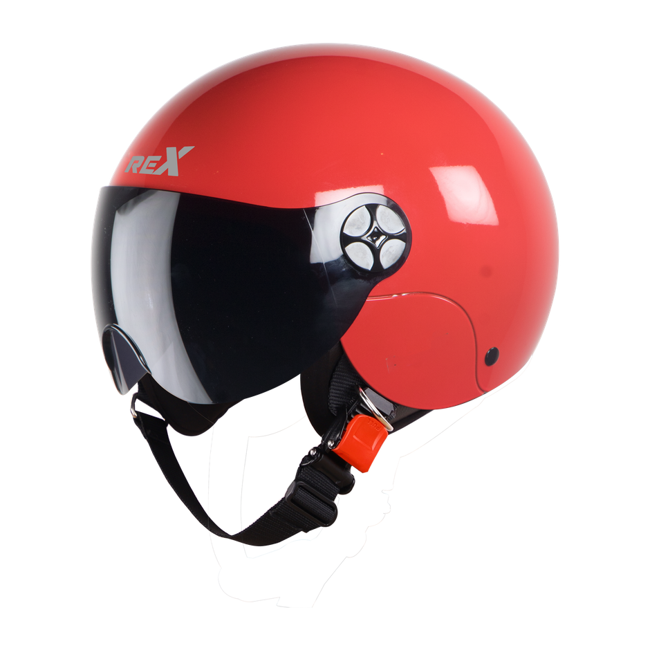 Steelbird Sbh-16 Rex Glossy Red (Smoke Visor Only For Illustration Purpose) 580Mm