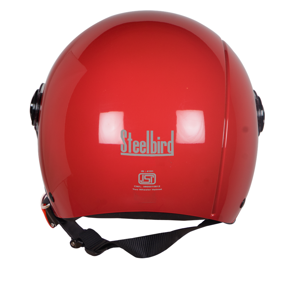 Steelbird Sbh-16 Rex Glossy Red (Smoke Visor Only For Illustration Purpose) 580Mm