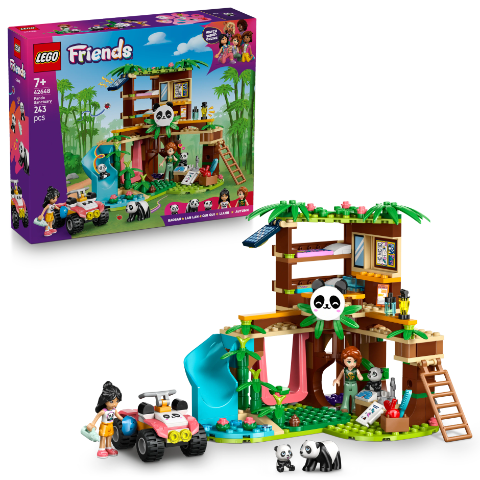 LEGO Friends Panda Sanctuary Animal Care Building Set Toy 42648
