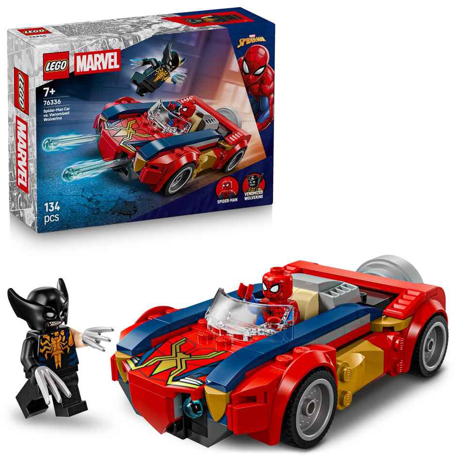 LEGO Marve SpiderMa Ca v Venomize Wolverin 76336