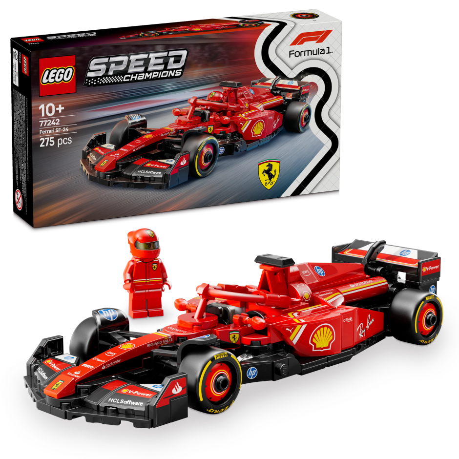 LEGO Speed Champions Ferrari SF24 F1 Race Car Driver Set 77242