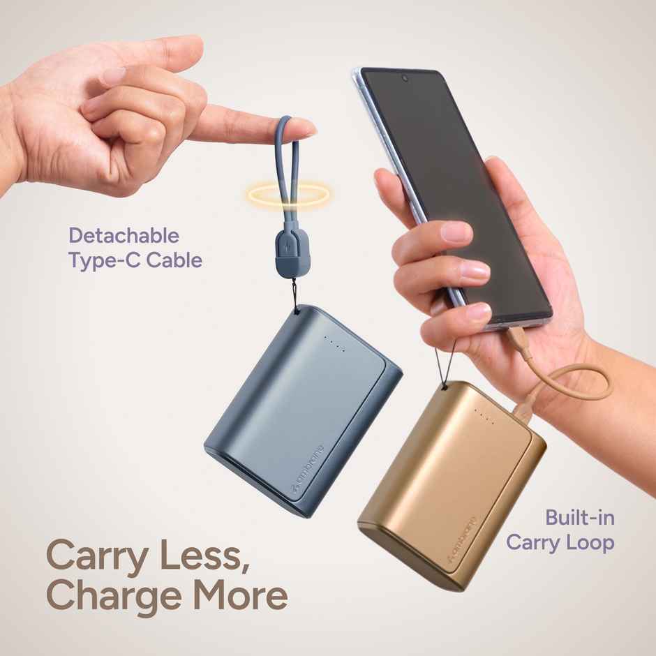 Ambrane 20000mAh 35W Fast Powerbank | Compact | Type-C | iPhone - Android Mobiles | Black