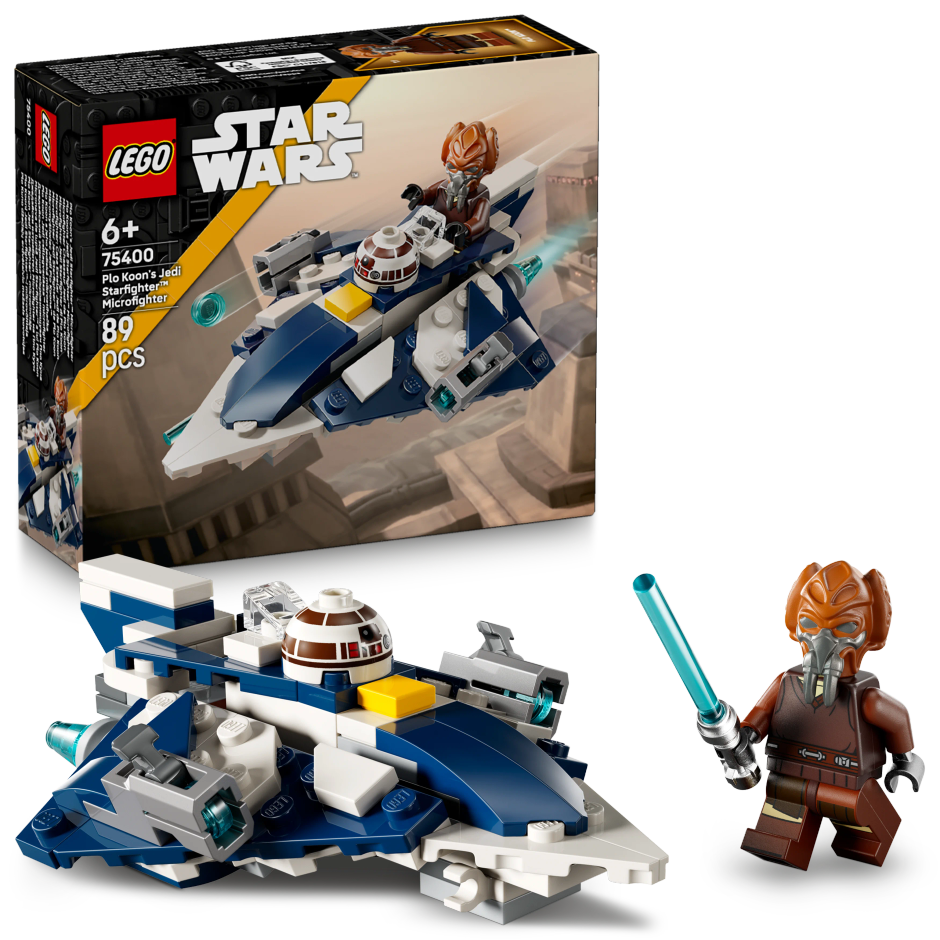 LEGO Star Wars Plo Koons Jedi Starfighter Microfighter Building Toy 75400