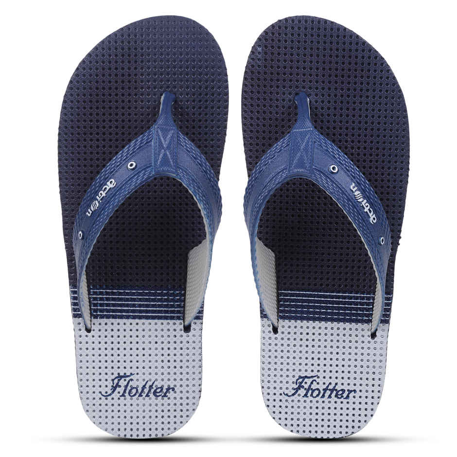 Action Men's Gfl-3804 Slippers | Evening Walk | Bathroom | Room Slippers | Blue and Grey - UK 9