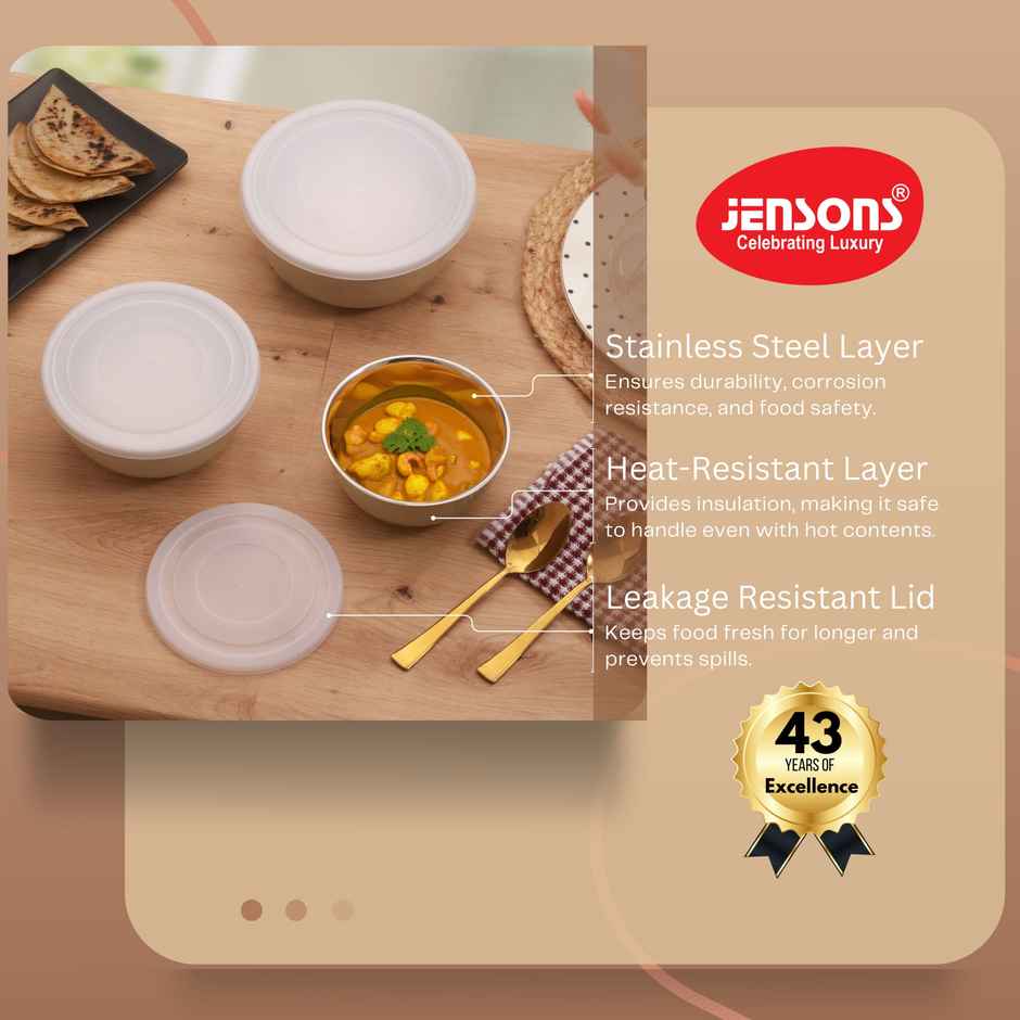 Jensons New Flora Storage Bowl Set | Light Beige