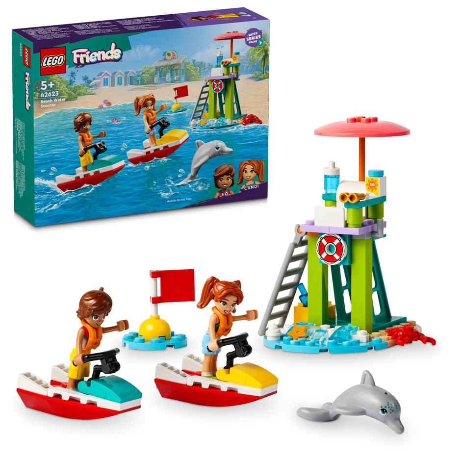 Lego Friends Beach Water Scooter Lifeguard Toy 42623 (84 Pieces)