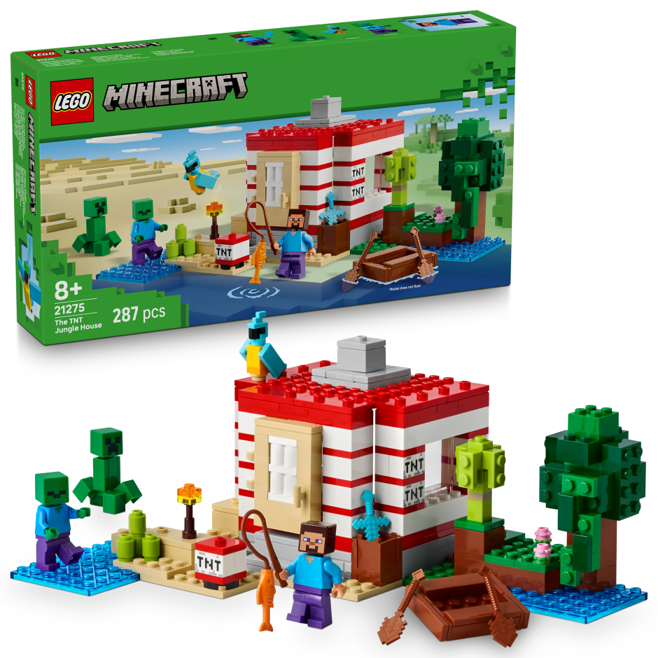 LEGO Minecraft The TNT Jungle House Video Game Collectible Toy 21275
