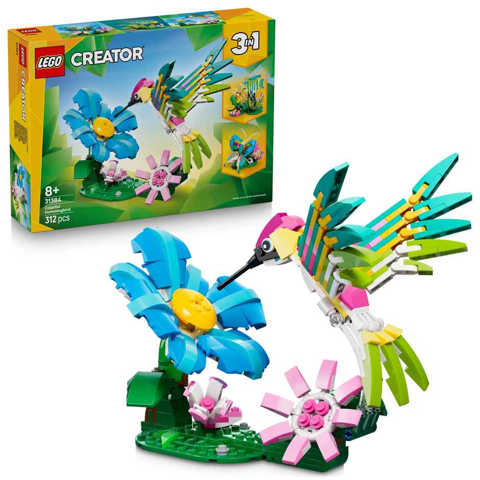 LEGO Creator 3 in1 Wild Animals Colorful Hummingbird Decor 31384