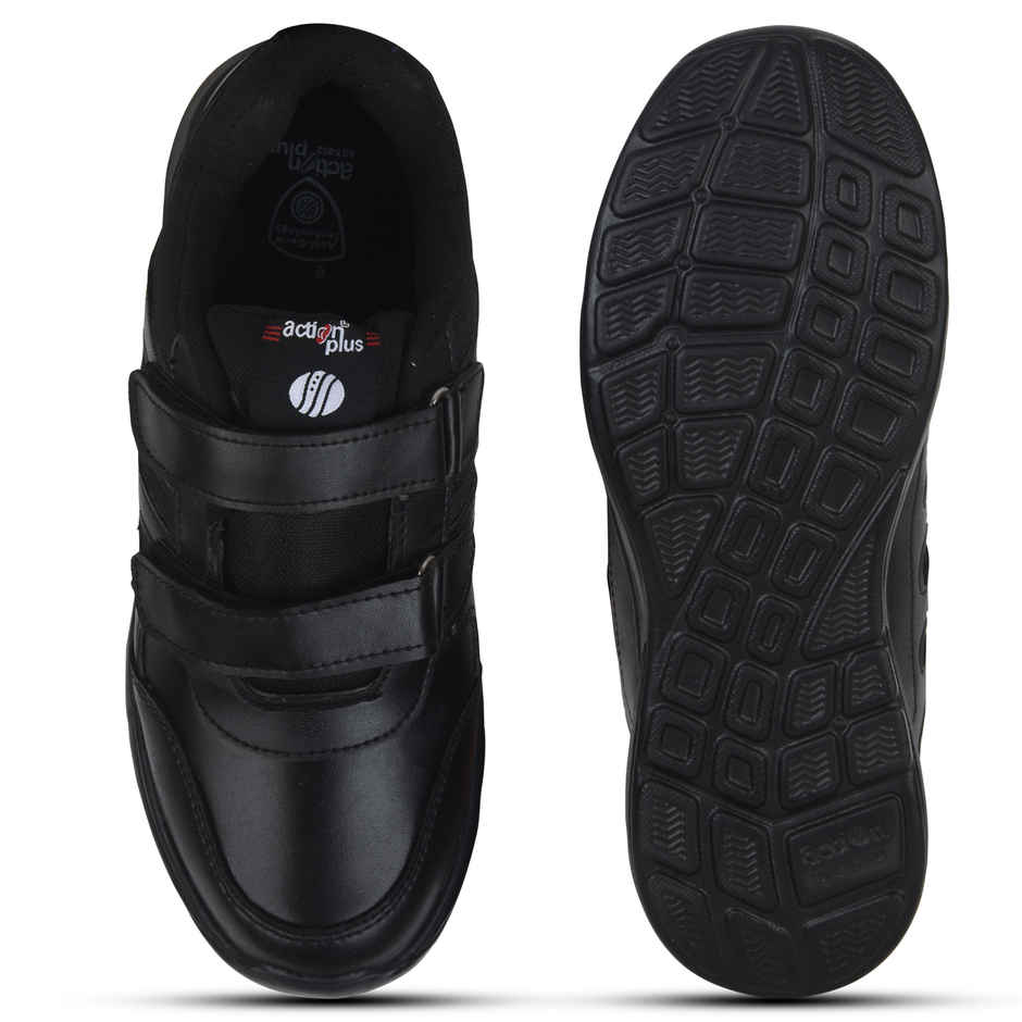 Action Kids School Shoes | AGT-52 | Black - UK 3