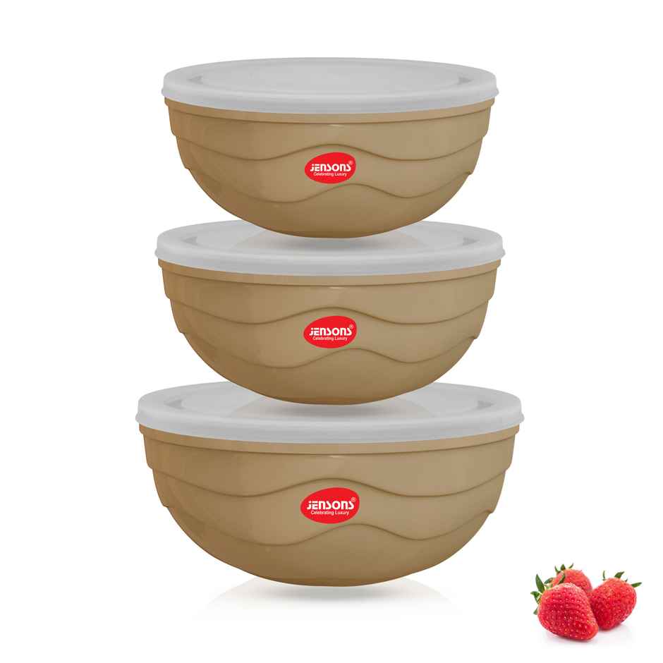 Jensons New Flora Storage Bowl Set | Light Beige