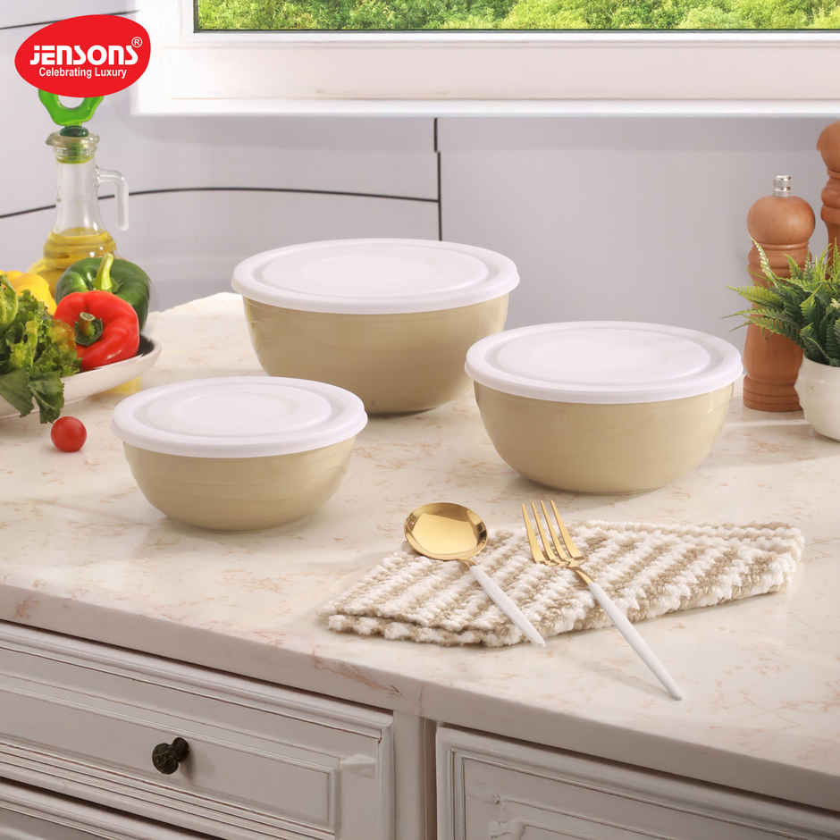 Jensons New Flora Storage Bowl Set | Light Beige
