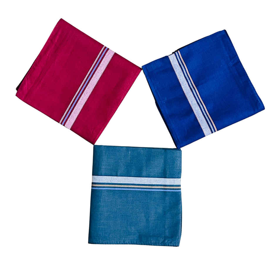 Royal Mart Men's Striped Cotton Handkerchief | Multicolour