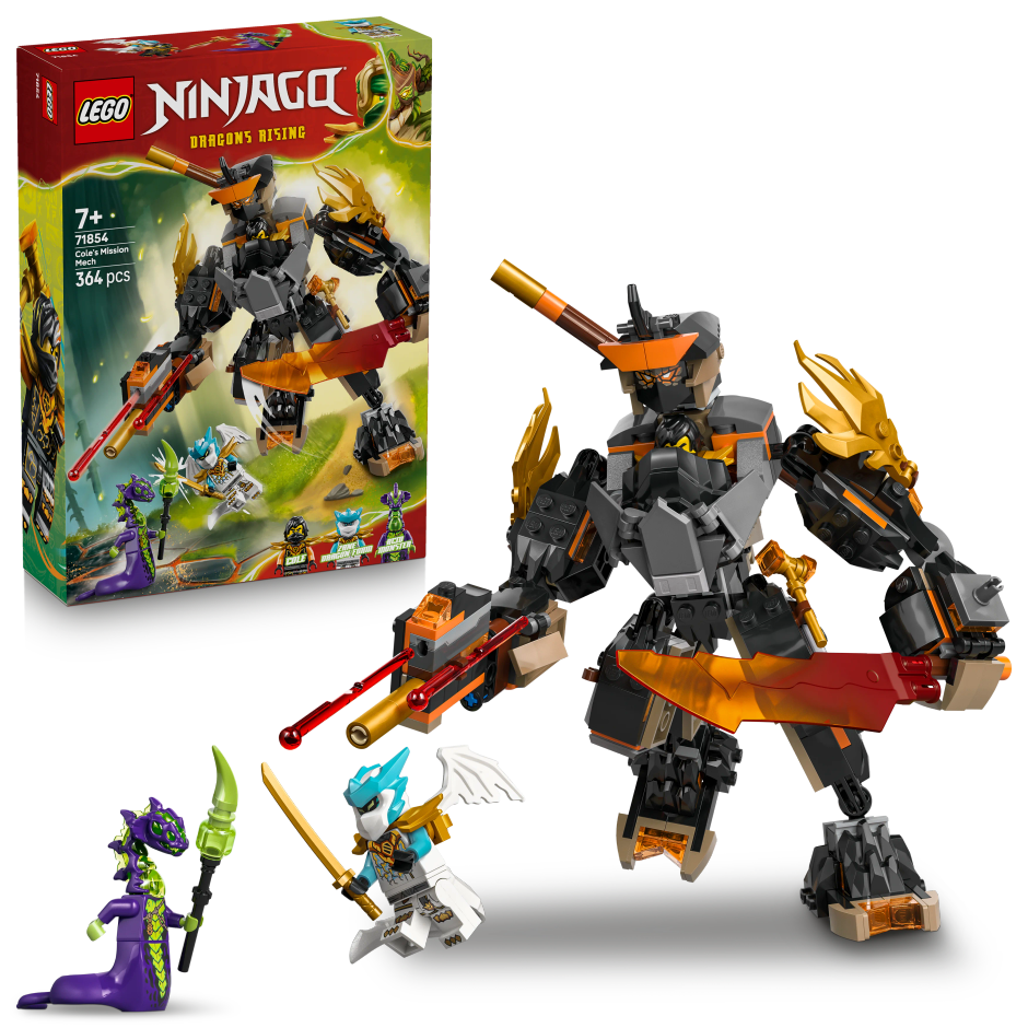LEGO NINJAGO Coles Mission Mech and Dragon Zane Toys 71854