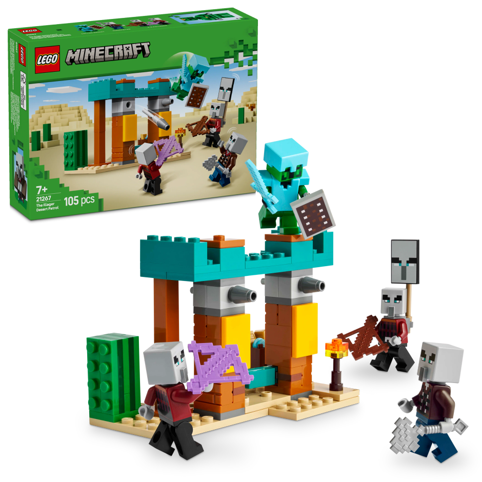LEGO Minecraft The Illager Desert Patrol Gaming Kit for Kids 21267