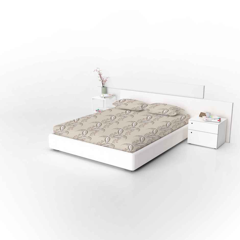 Status Crown Superfine Microfiber Queen Bedsheet | Nature Trail | 220 x 250 cm