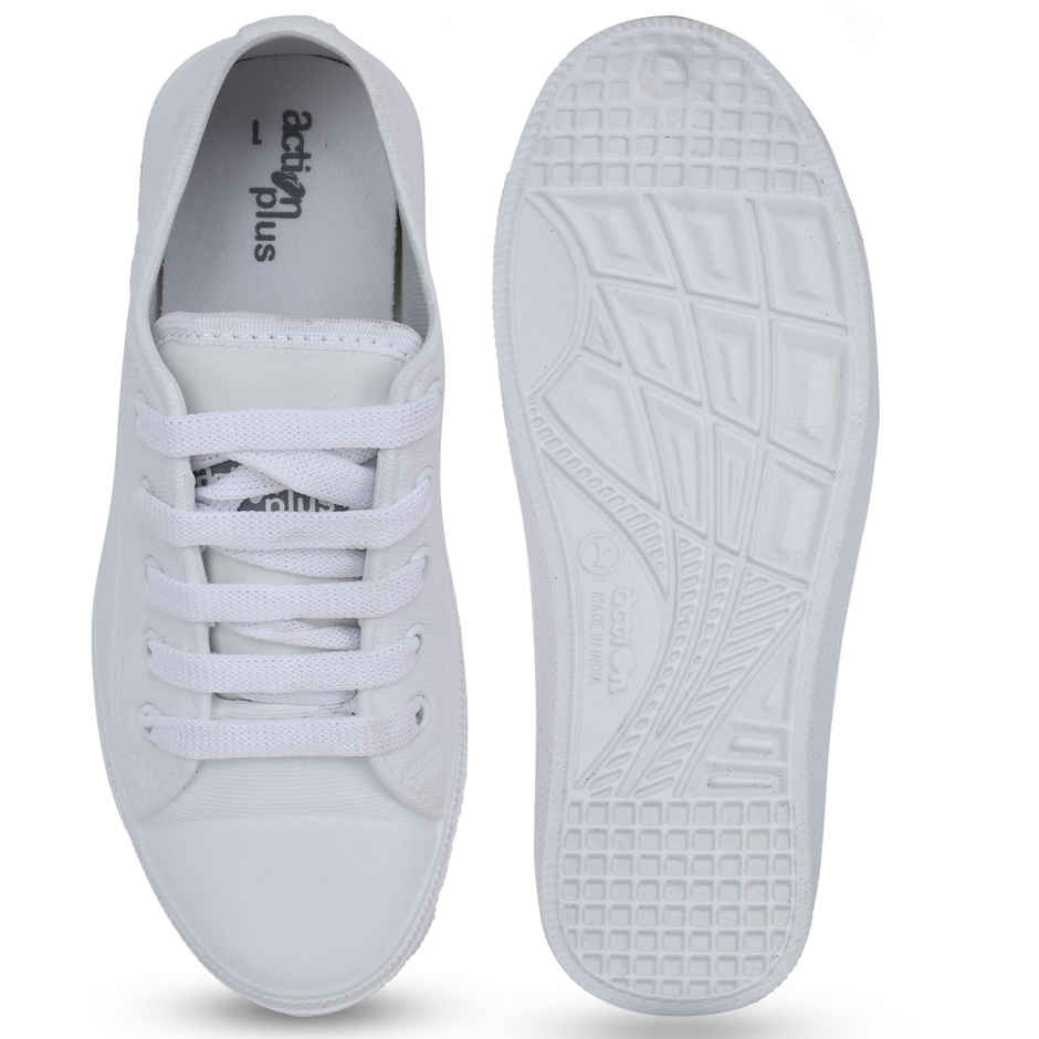Action Kids School Shoes | AN-05 | White - UK 7