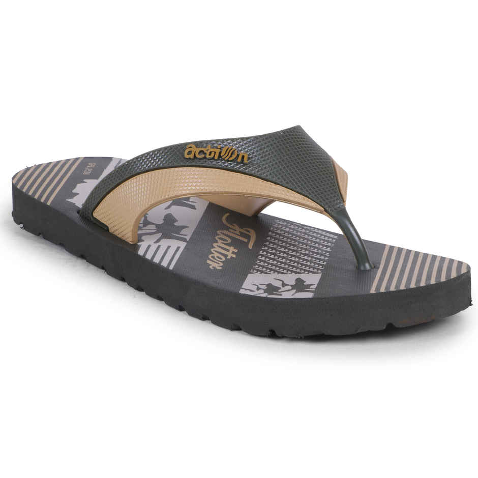 Action Men's Gfl-2538 Slippers | Evening Walk | Bathroom | Room Slippers | Mehandi Beige - UK 6