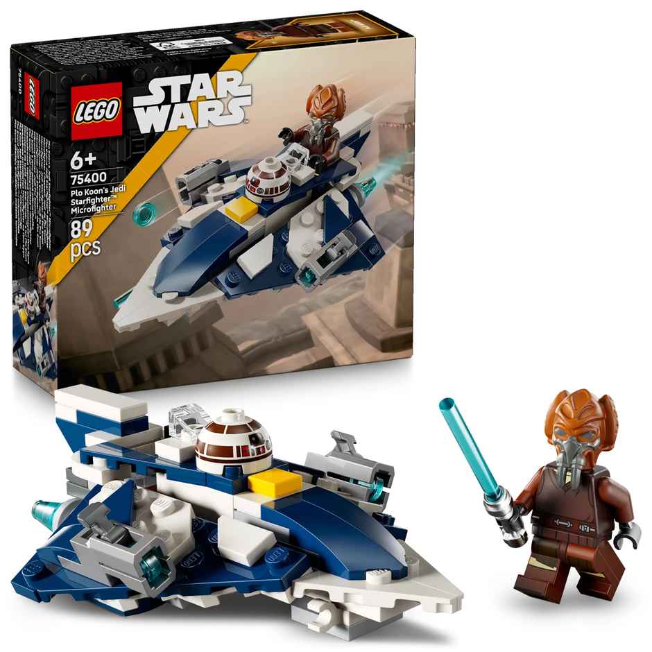 LEGO Star Wars Plo Koons Jedi Starfighter Microfighter Building Toy 75400