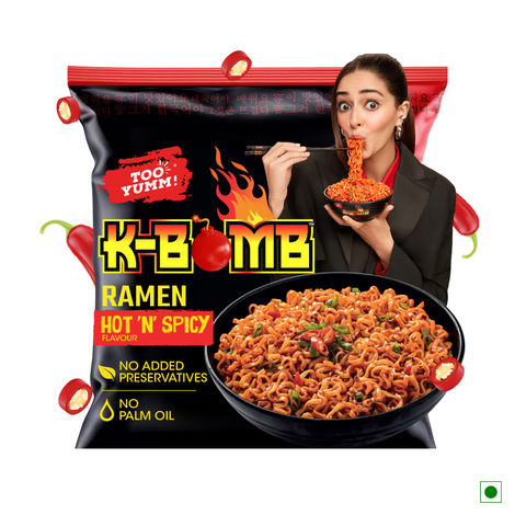 Too Yumm K-Bomb Ramen Hot n Spicy Instant Noodles | Korean Veg