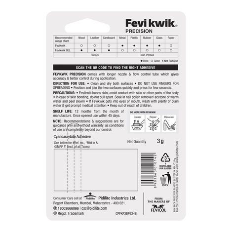Fevikwik Instant Adhesive (3 gm)