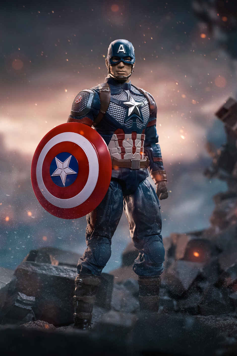 Striders Licensed Captain America Superhero Action Figure | 7 inch