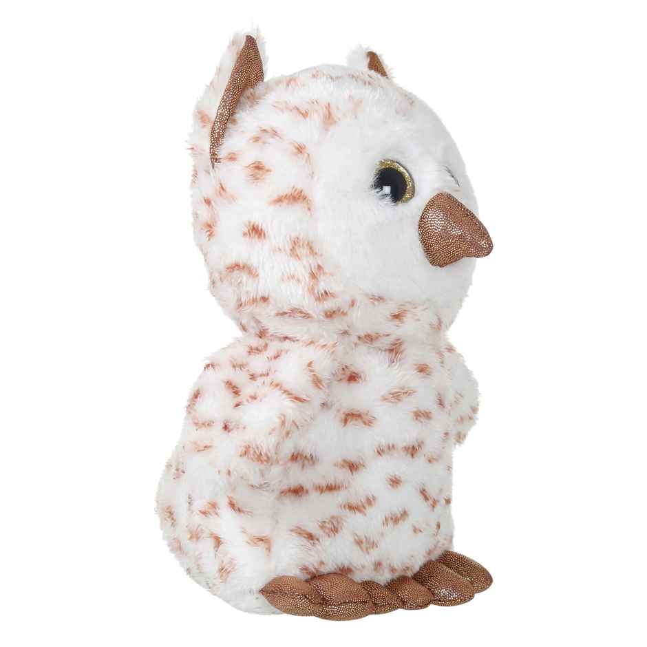 Mirada Glitter Eye White Owl Plush Toy - 28cm