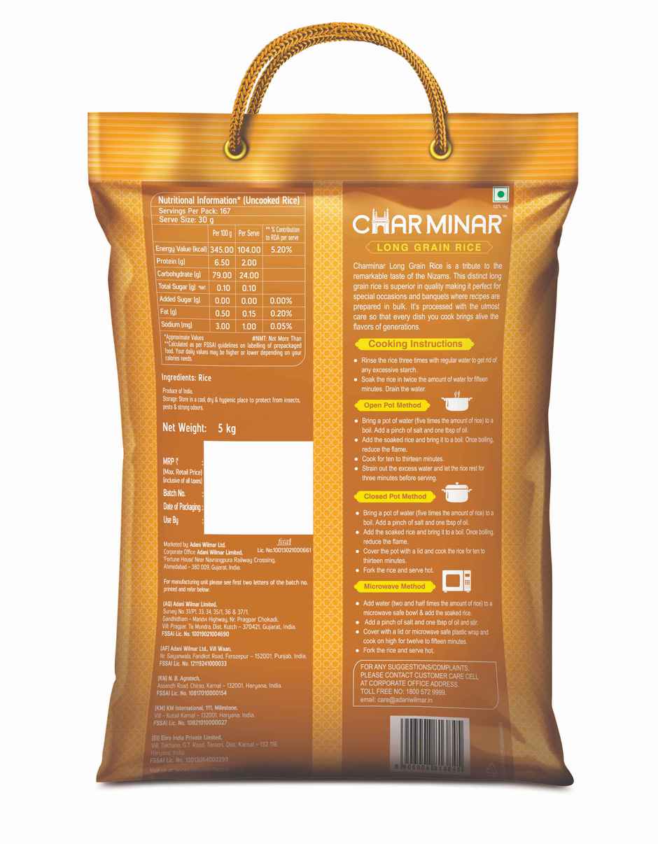 Charminar Long Grain Rice