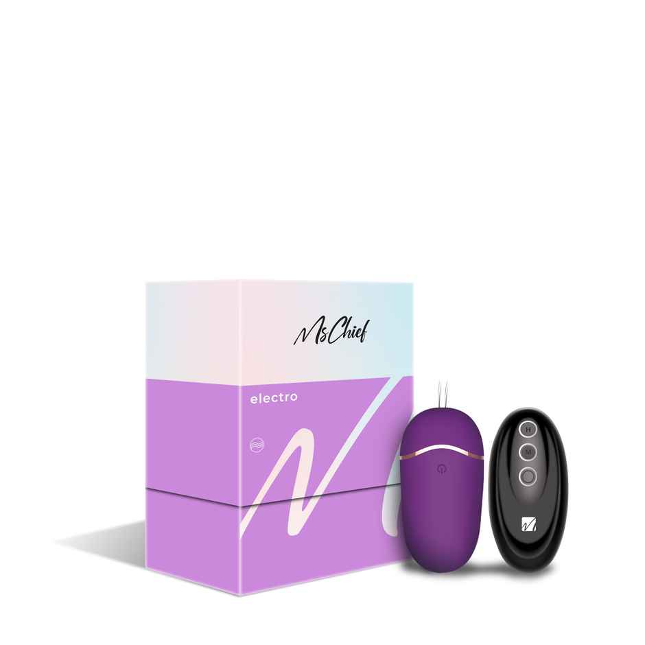MsChief Electro Massager Pleasure Egg With Remote | 12 Frequencies | Waterproof | Massager