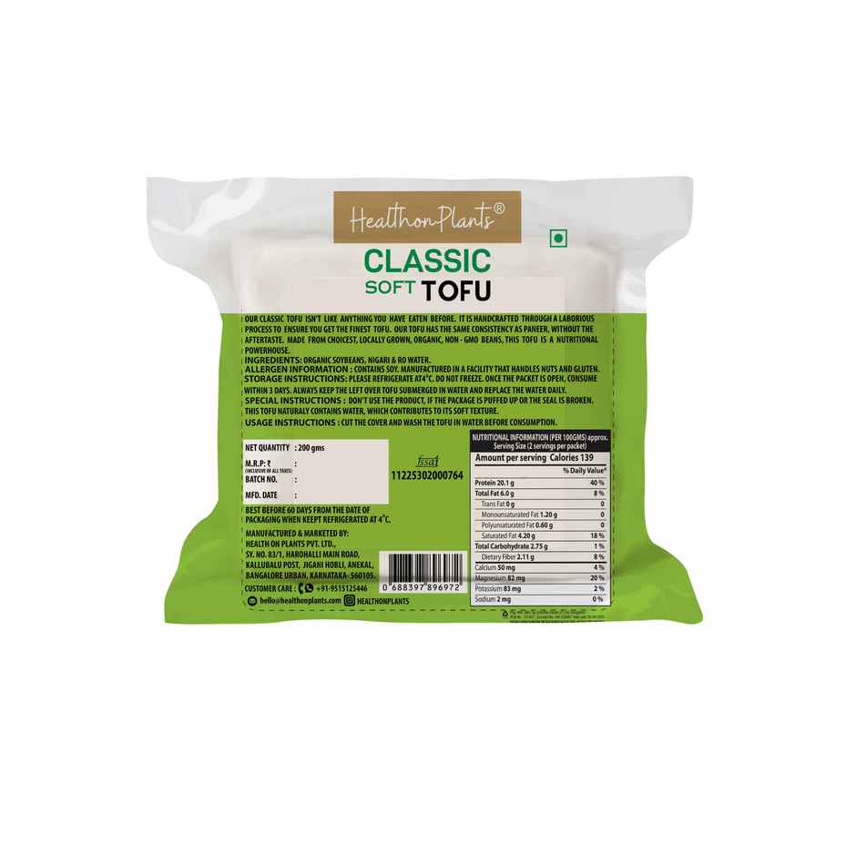 Health On Plants Classic Tofu