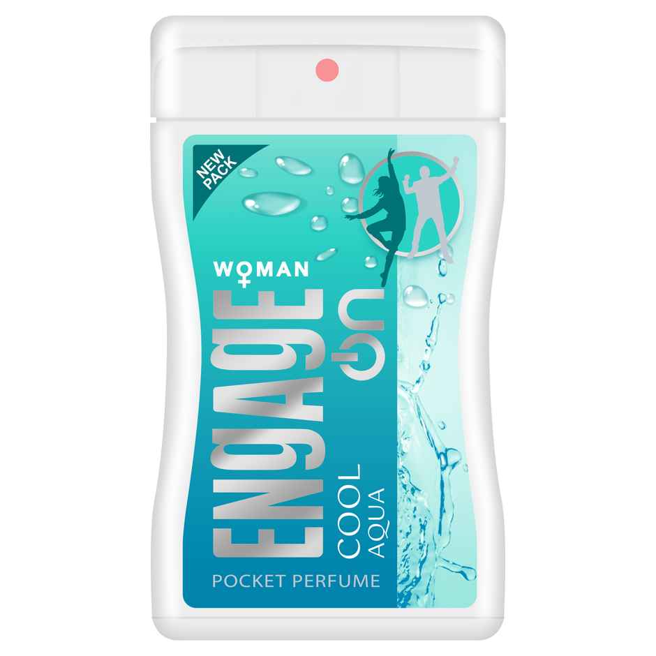 Engage ON Cool Aqua Pocket Perfume For Women, Floral & Lavender Fragrance