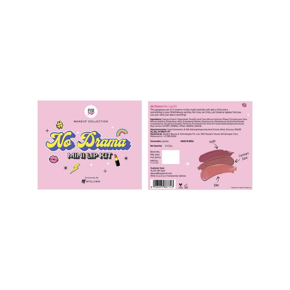 Myglamm Popxo Makeup Collection -Mini Lip Kit-No Drama