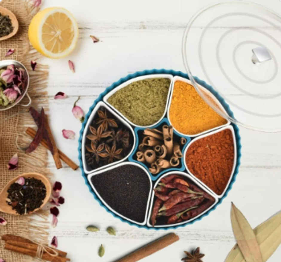 YELLOCUT Plastic Spice Box | Multicolour - 2 L