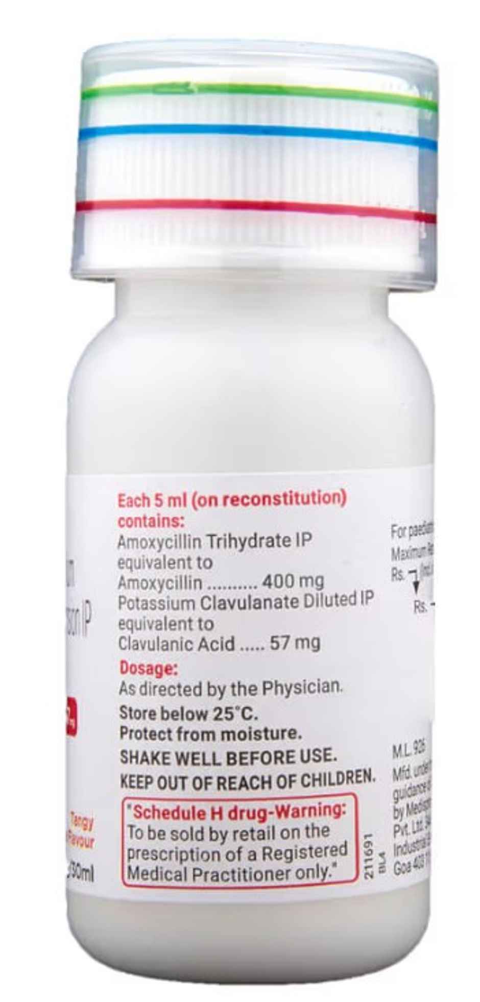 Advent Forte 457mg  Tangy Orange Flavour Syrup