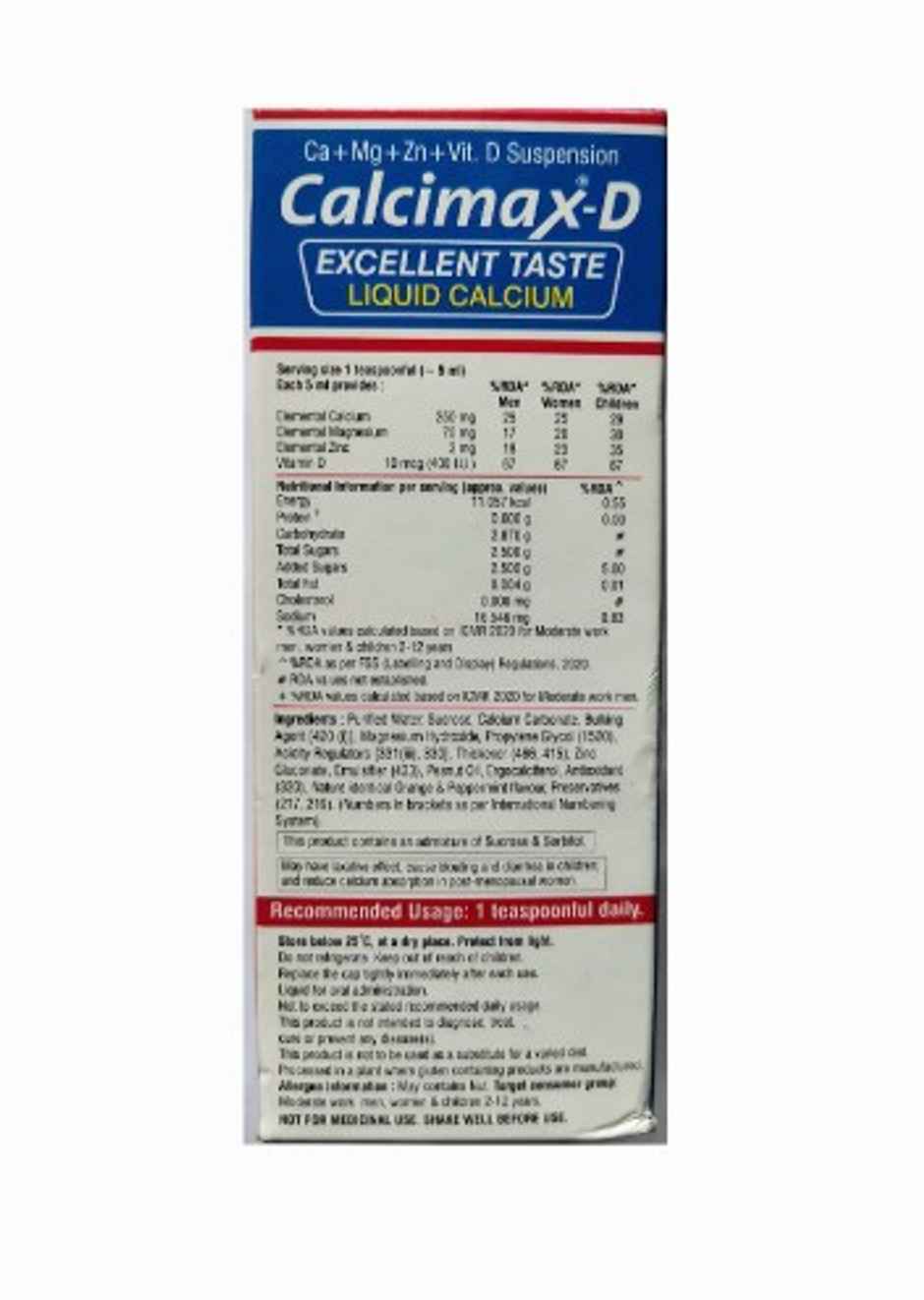 Calcimax-D Oral Suspension