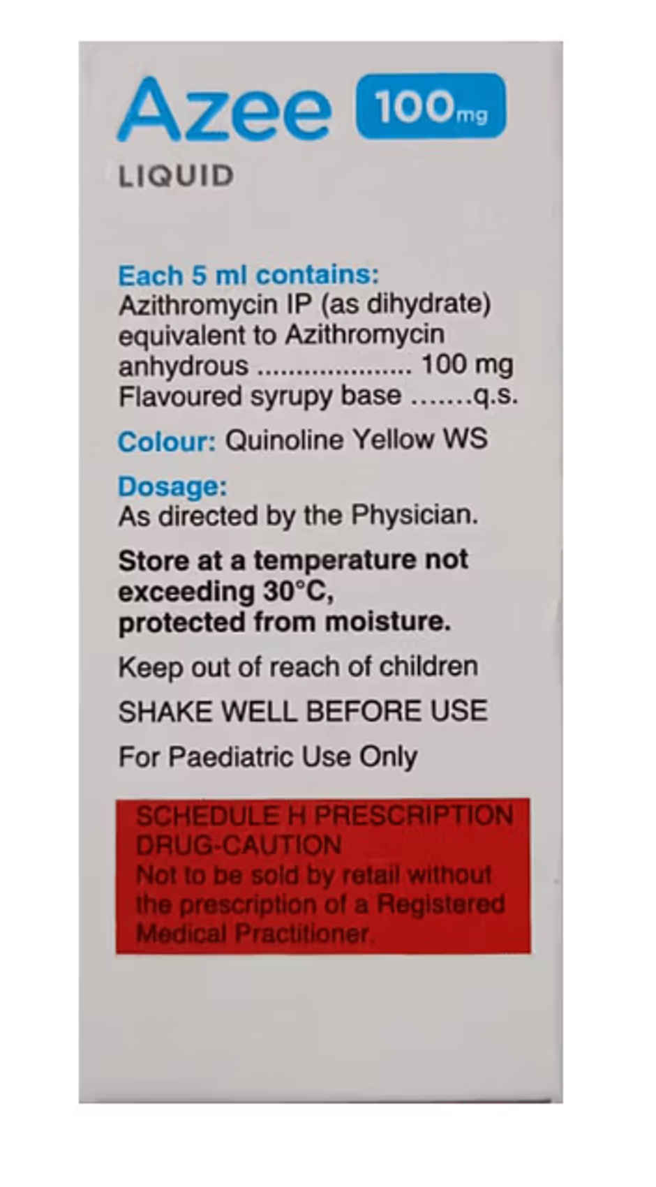Azee 100mg Peppermint & Orange Flavour Oral Suspension