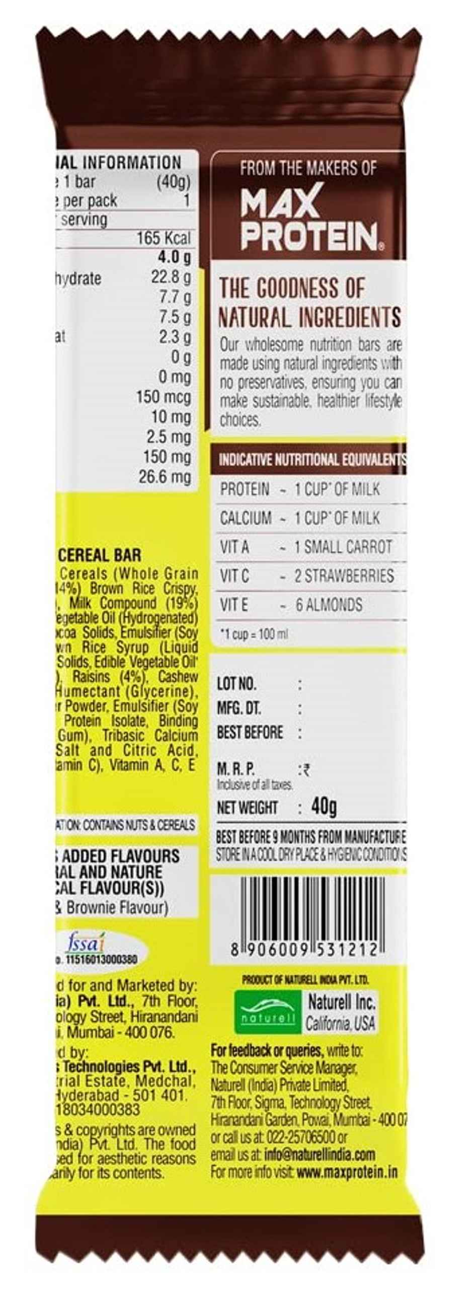 RiteBite Choco Delight 4g Protein Energy Bar